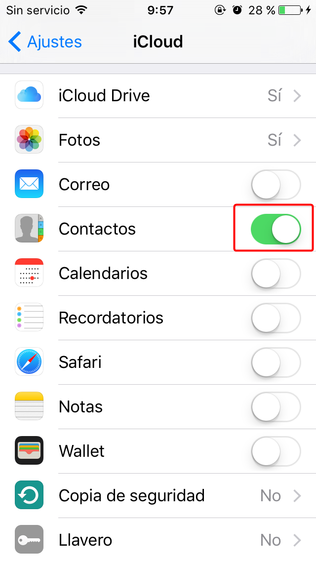 Cómo sincronizar los contactos desde el iPhone al iPad