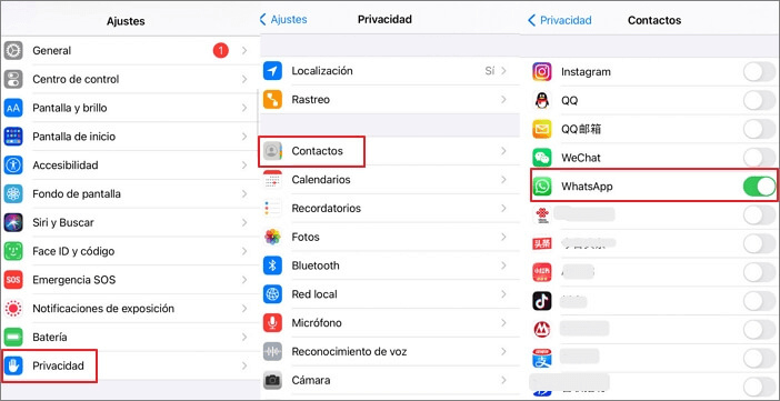Cómo sincronizar contactos WhatsApp iPhone