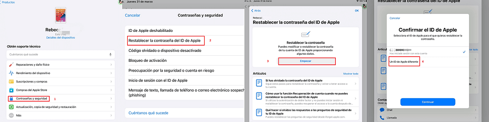 Soporte de Apple-un ID de Apple diferente-paso 1