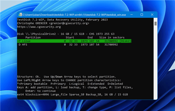 Cómo recuperar archivos borrados del PC con TestDisk