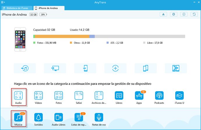 Cómo transferir música desde el iPhone al computador - Paso 2