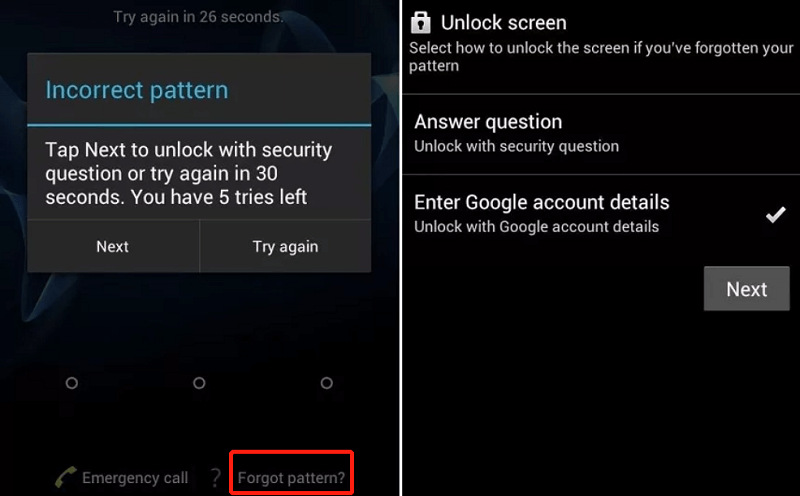 ¿Cómo desbloquear una tableta Samsung sin resetear con cuenta Google?
