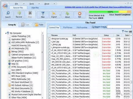 Undelete 360 Recovery-programa para recuperar archivos de USB