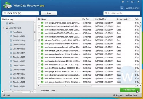 Wise Data Recovery-programa para recuperar archivos de USB