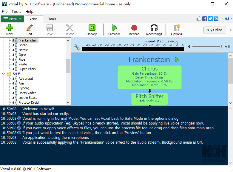 La aplicación para editar grabaciones de voz - Voxal Voice Changer