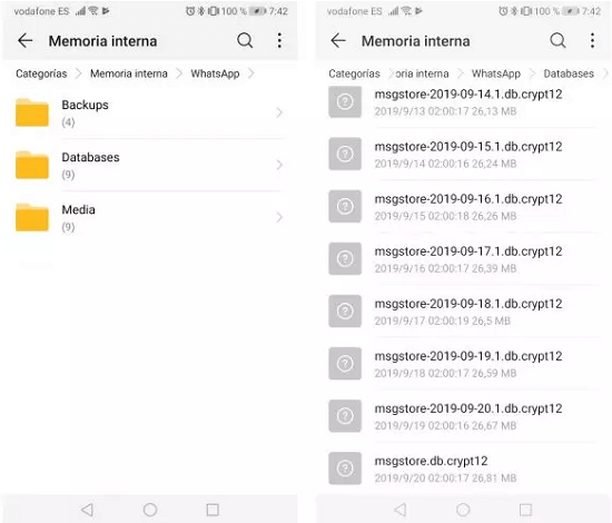 Dónde se encuentra la copia de seguridad de WhatsApp