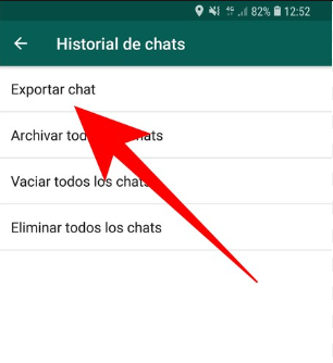 Exportar chat – Cómo pasar mis chats de WhatsApp de Android a iPhone
