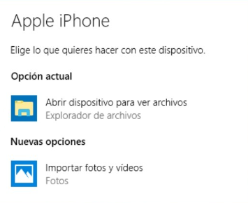 Pasar fotos de iPhone a PC Windows 10 con Explorador de archivos