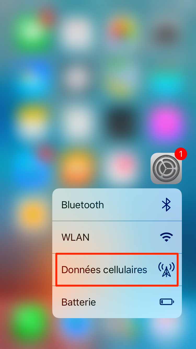 Activer les données cellulaires en un clic