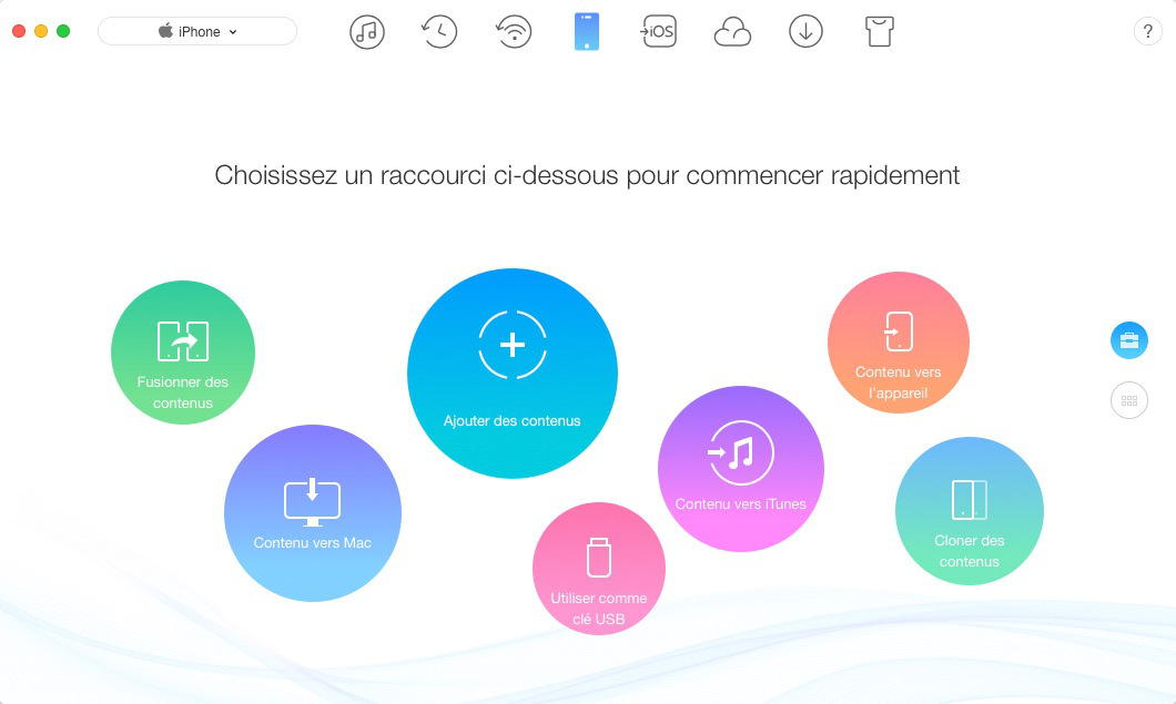 Partager les donnée via AnyTrans pour iOS