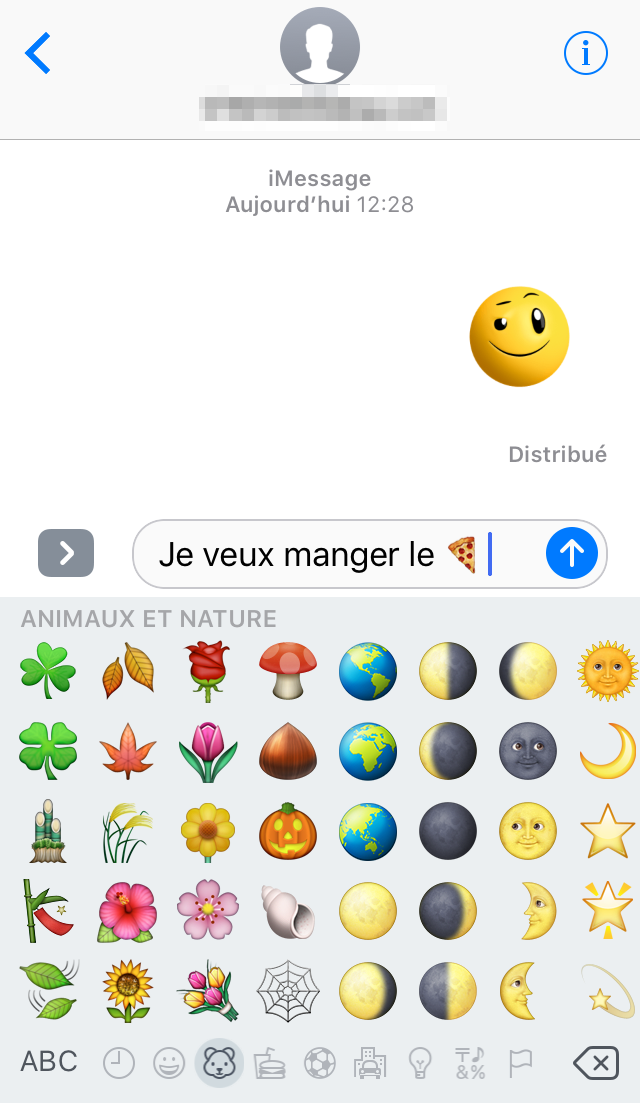 Remplacer le mot par Emoji