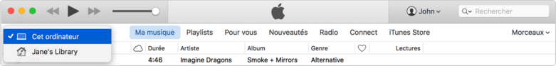 Utiliser la fonctionnalité Partage à domicile sur un Mac ou PC