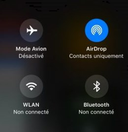 Déactiver Wi-Fi et Bluetooth iOS 11