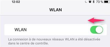 Déactiver Wi-Fi d'iPhone iOS 11