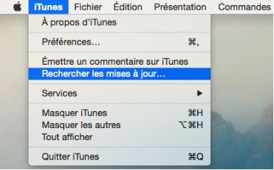 Installez la dernière version d'iTunes