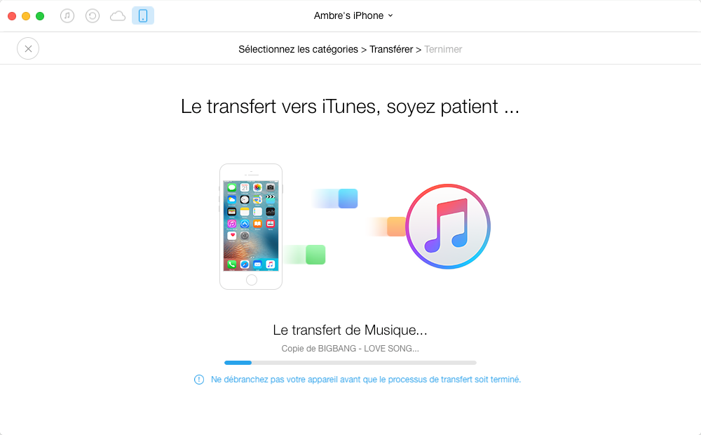 Comment synchroniser l'iPhone avec bibliothèque iTunes - étape 3