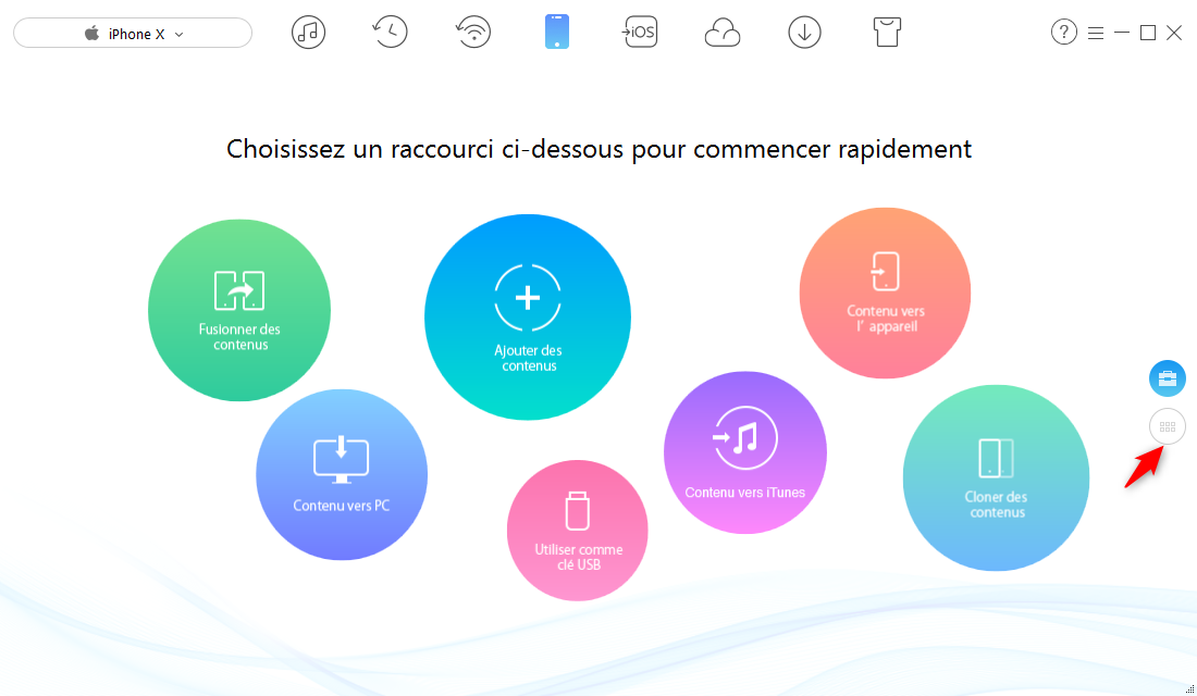 Synchroniser les données iPhone 7 avec AnyTrans pour iOS – étape 1