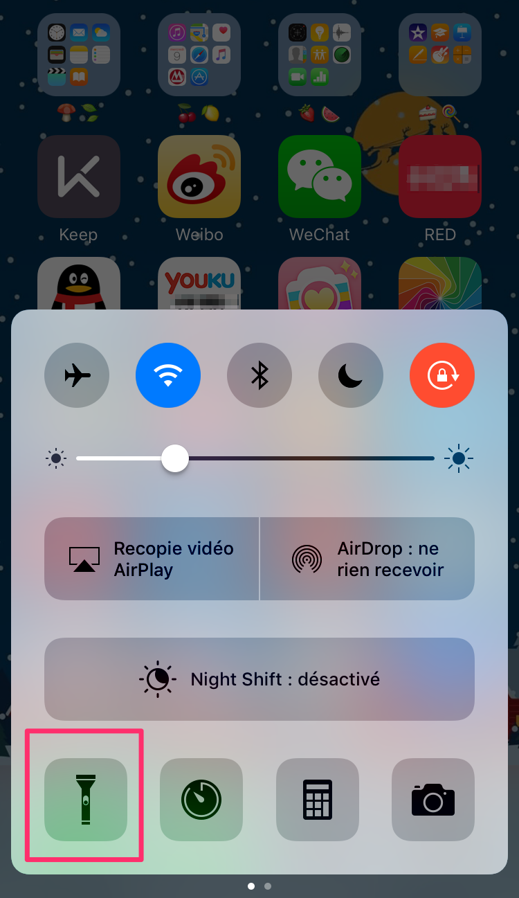 comment activer la.lampe.torche sur iphone