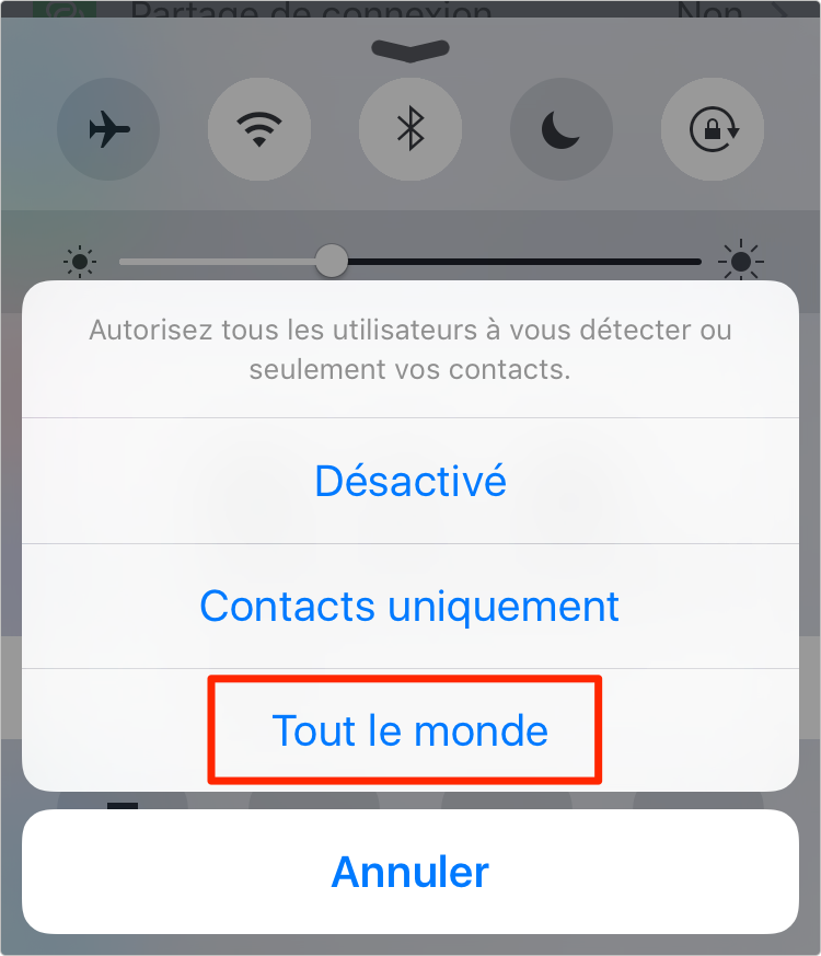 Activez AirDrop