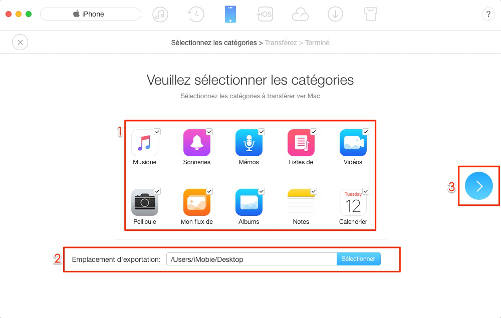 Sauvegarder votre iPhone avec une alternative à iTunes – étape 2