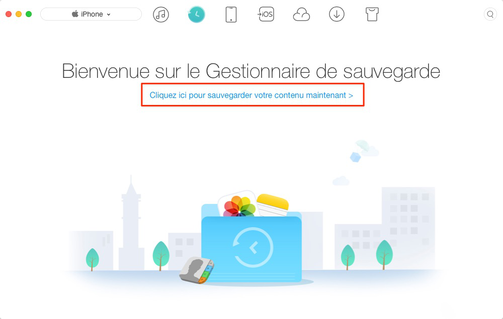 Moyen alternatif de sauvegarder votre iPhone – étape 3