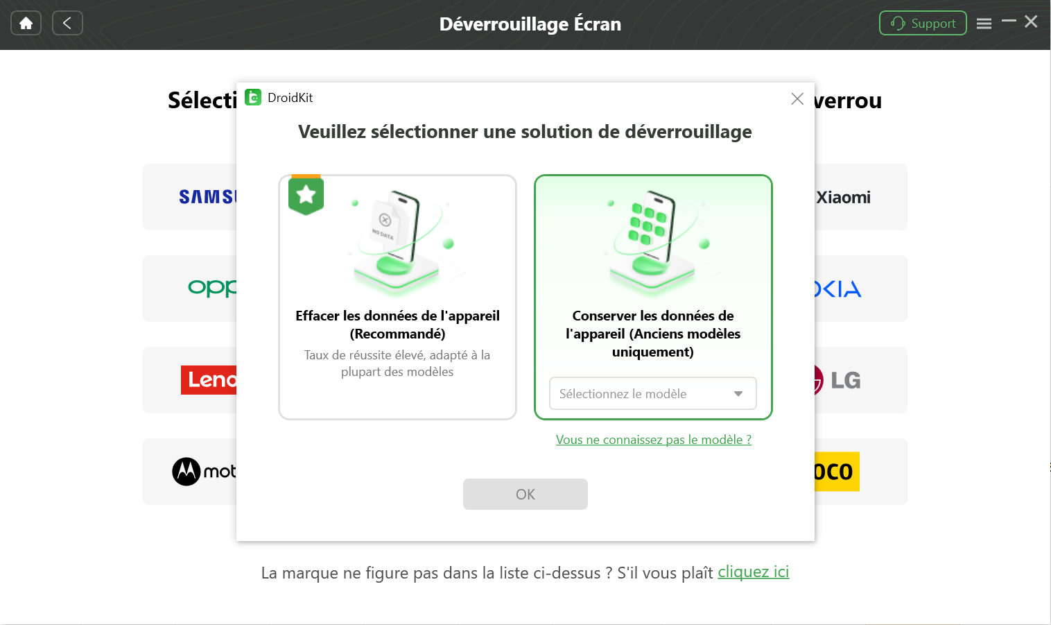 Choisir la marque Samsung