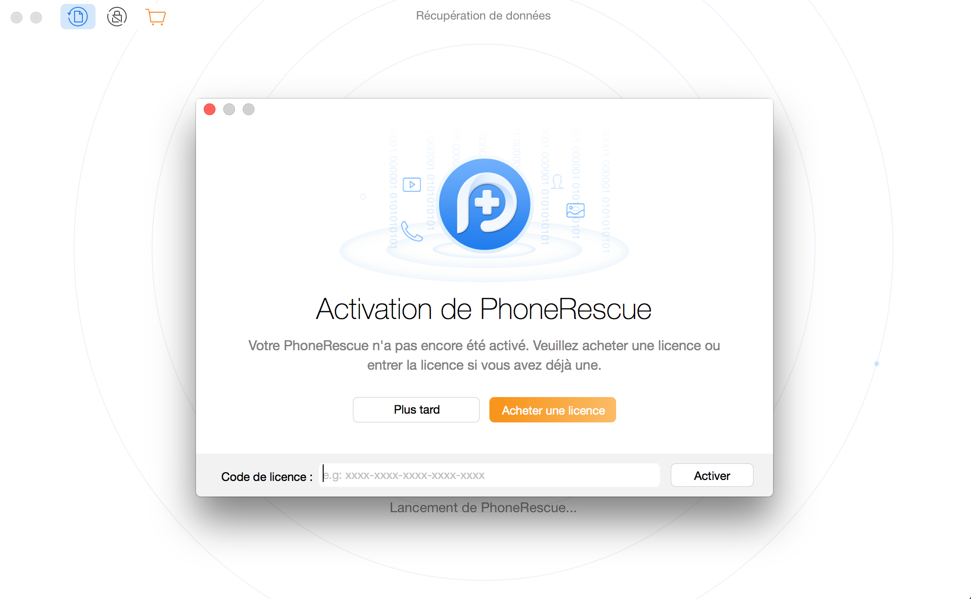 Enregistrer PhoneRescue pour Android