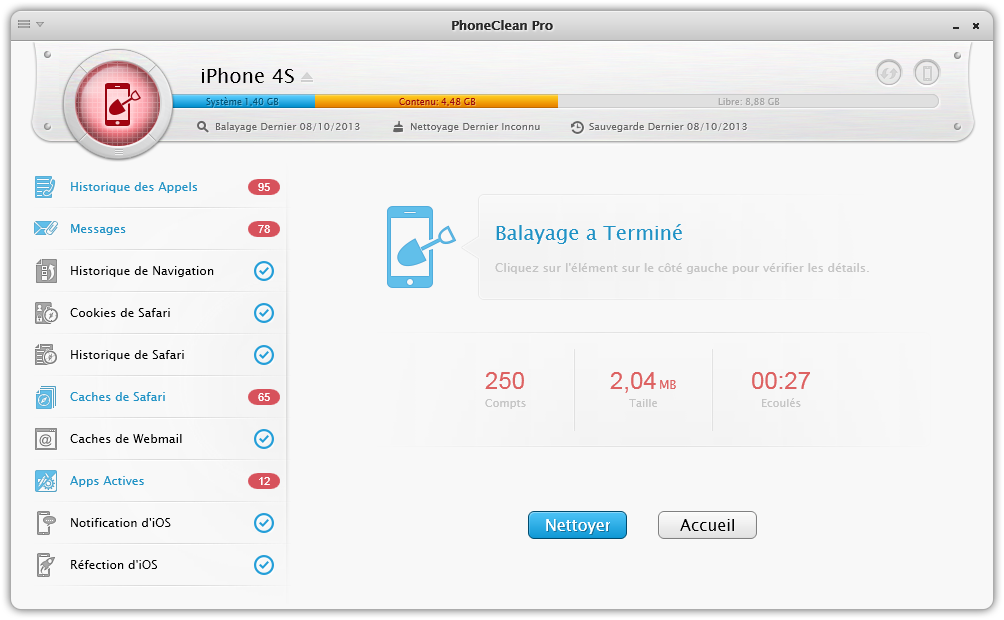 Comment utiliser leNettoyage Profond 7