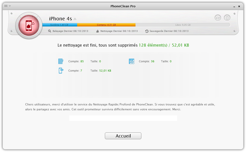 Comment utiliser leNettoyage Profond 9