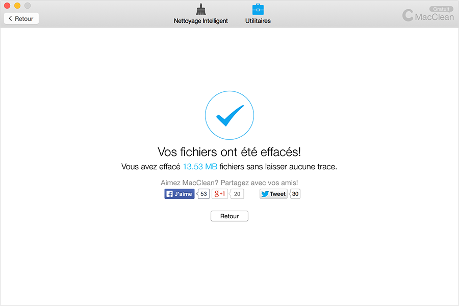 Effacez les fichiers inutiles et partagez avec vos amis