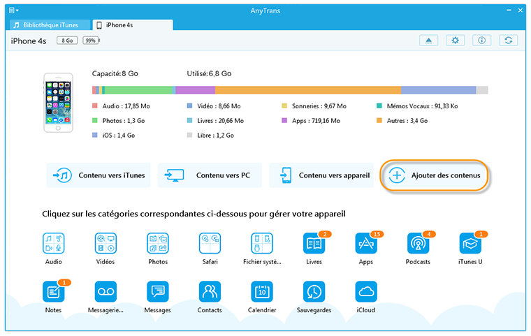 connectez l'appareil vers l'ordinateur
