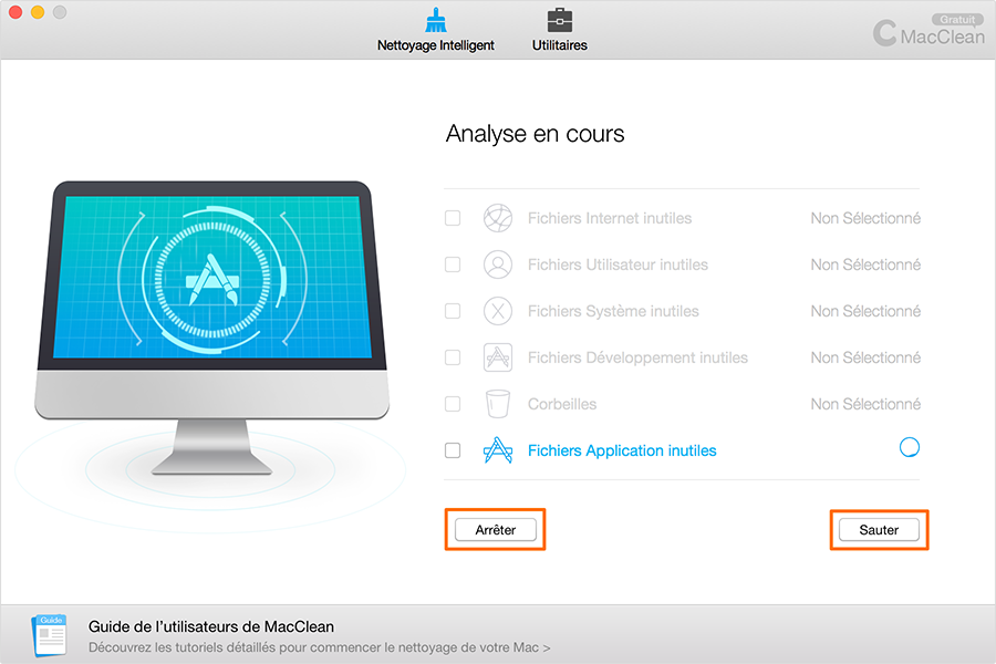 Scanner les fichiers inutiles d'App