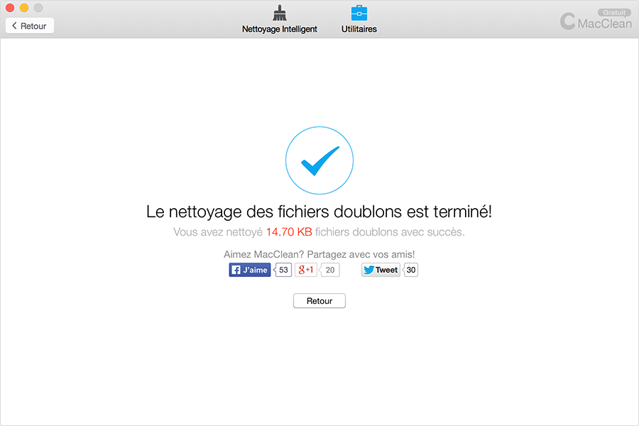 Nettoyez les fichiers doublons et partagez avec vos amis