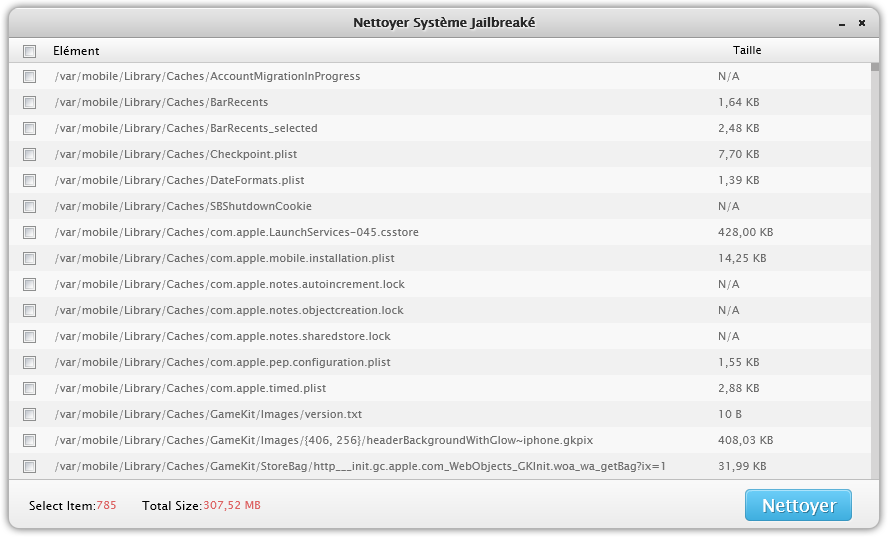Optimiser les Appareils Jailbreakés 3 Files