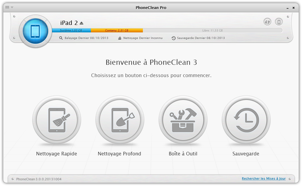 L’Aperçu de PhoneClean 2