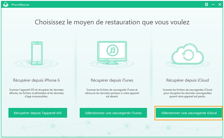 Récupérer depuis iCloud