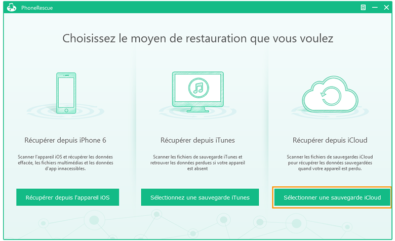 recupérer depuis icloud