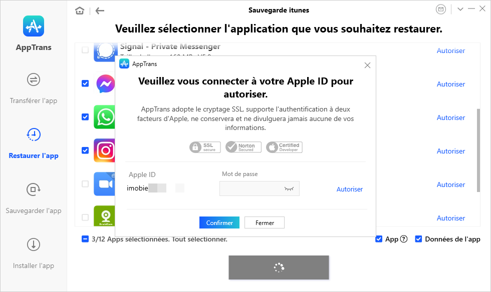 Sigin in to  Apple ID to Authorize iCloud Account