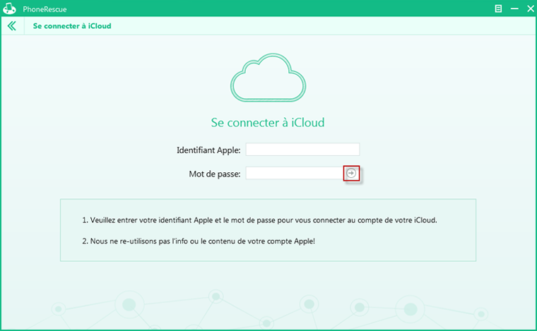 Se connecter à votre compte iCloud