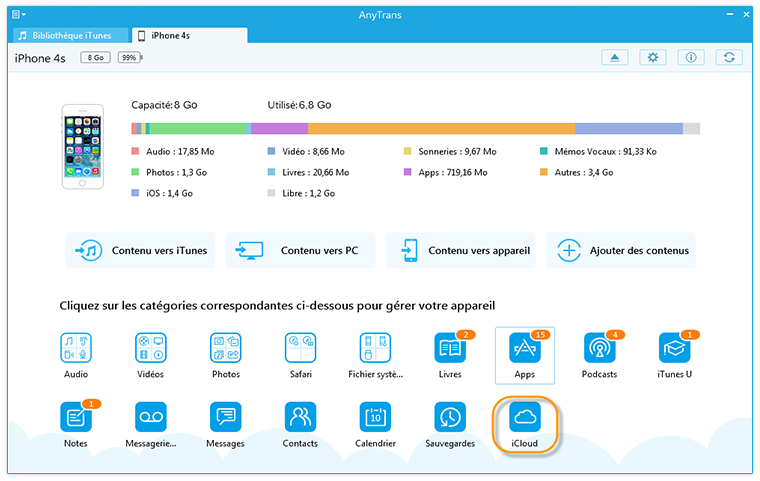 choisir iCloud