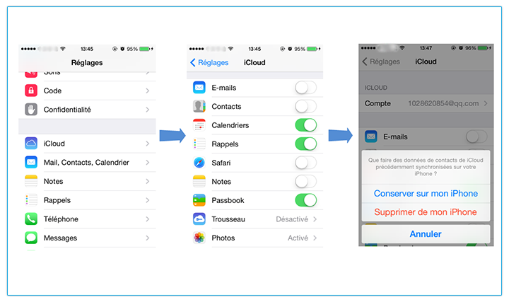 désactiver la connexion iCloud