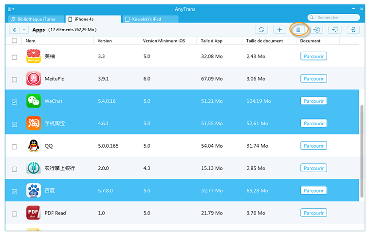 uninstall apps