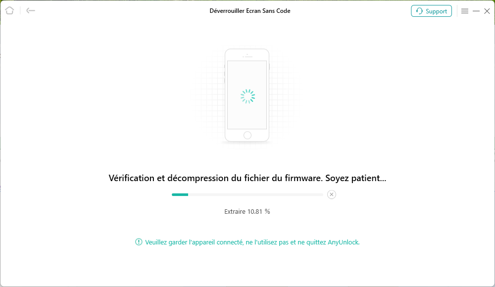 Commencer à supprimer le code d’accès à l’écran