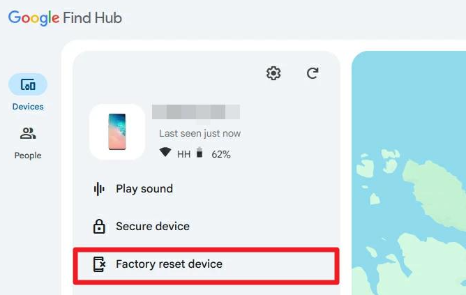 Réinitialiser une tablette Android avec Google Find Hub