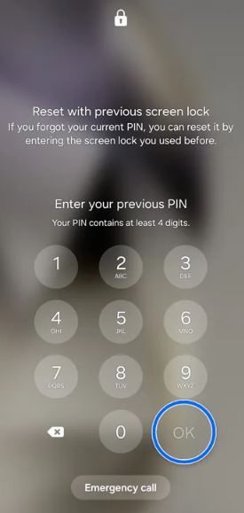 Utiliser l’ancien verrouillage pour enlever le verrouillage écran Samsung