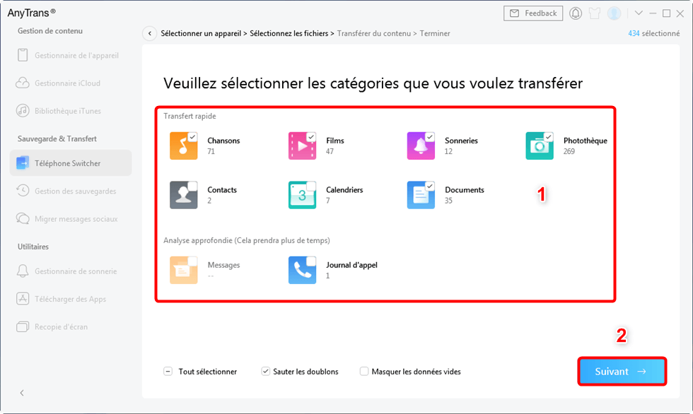 Cliquez sur « Suivant »
