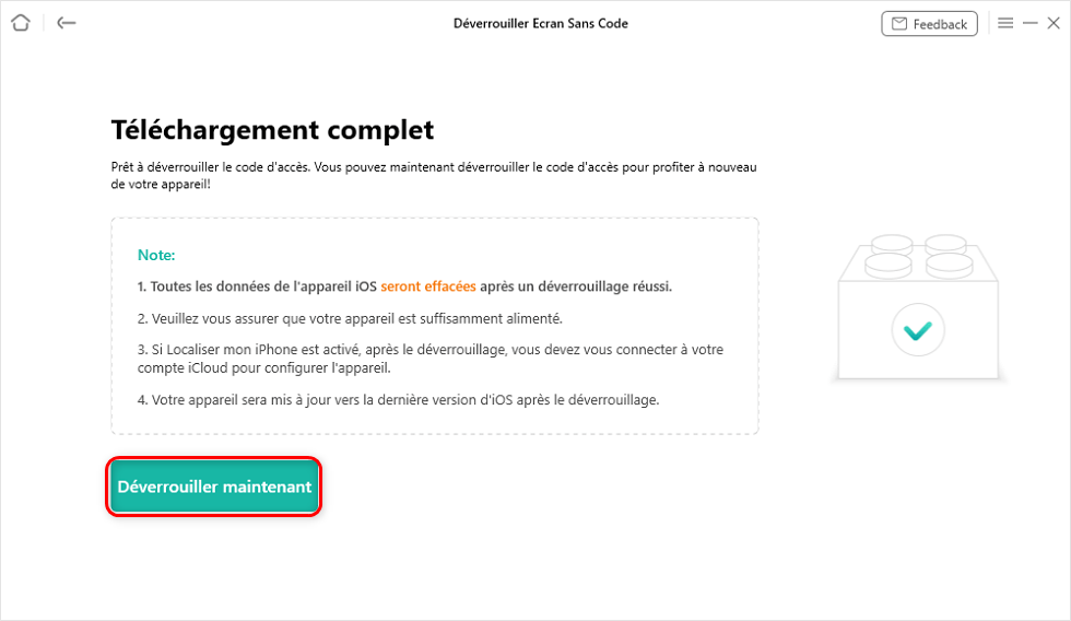 Déverrouiller maintenant