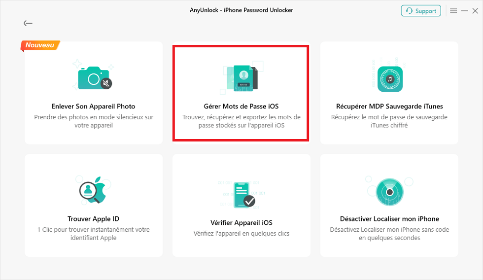 Gérer Mots de Passe iOS