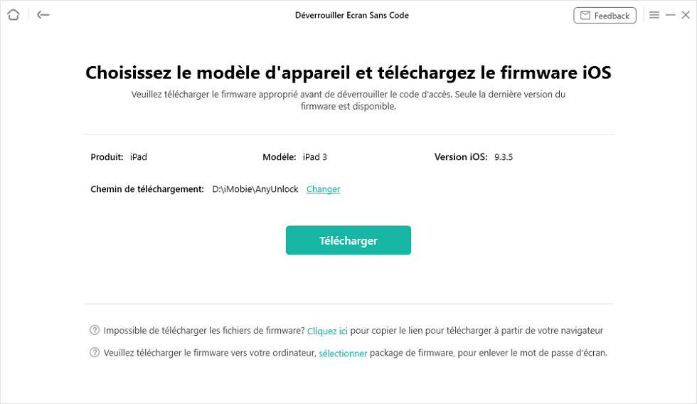 Cliquez sur le bouton Télécharger