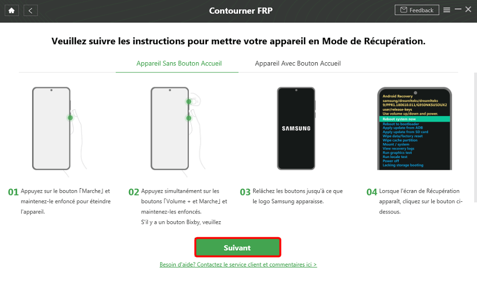 Mode de Récupération